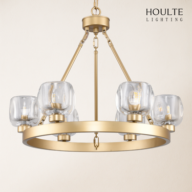 Vellum Round Chandelier 24"D