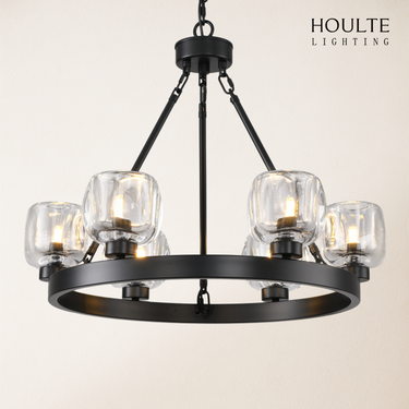 Vellum Round Chandelier 24"D