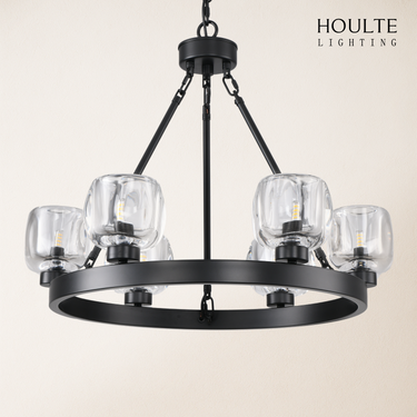 Vellum Round Chandelier 24"D
