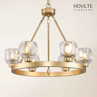 Vellum Round Chandelier 24"D