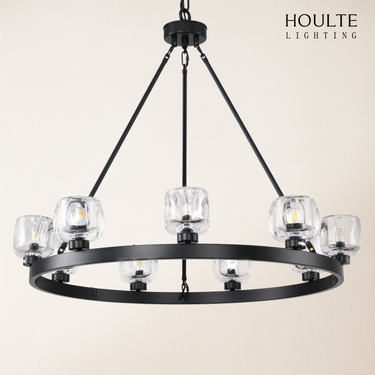 Vellum Round Chandelier 36"D
