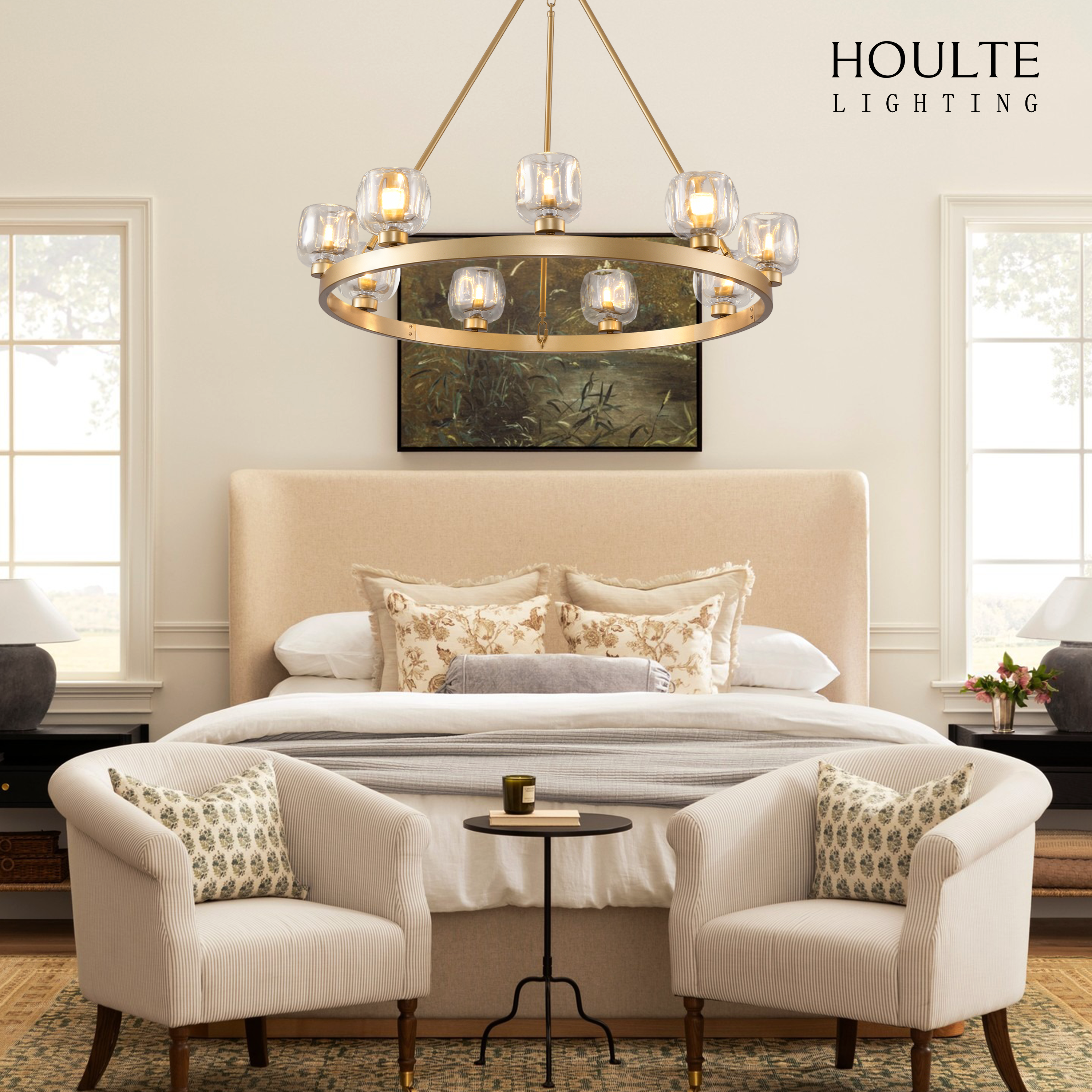 Vellum Round Chandelier 36"D
