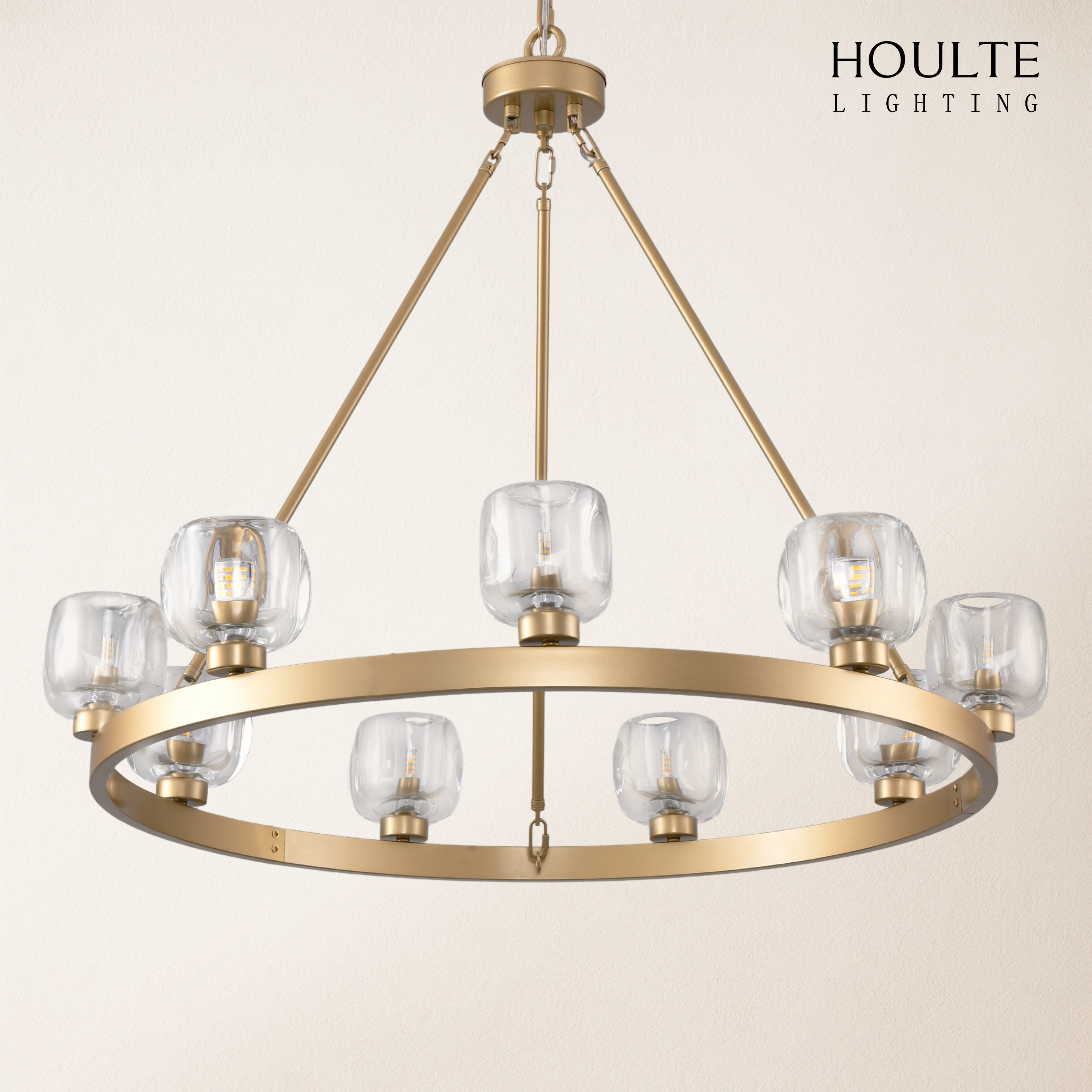 Vellum Round Chandelier 36"D