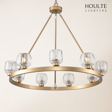 Vellum Round Chandelier 36"D