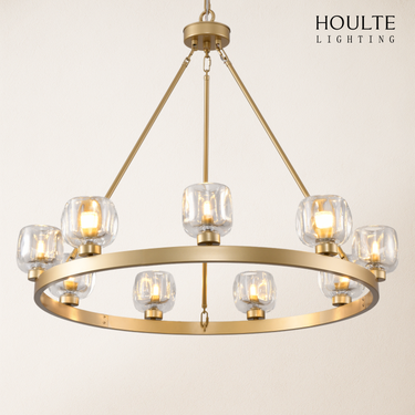 Vellum Round Chandelier 36"D