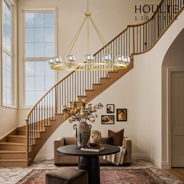 Vellum Round Chandelier 48"D
