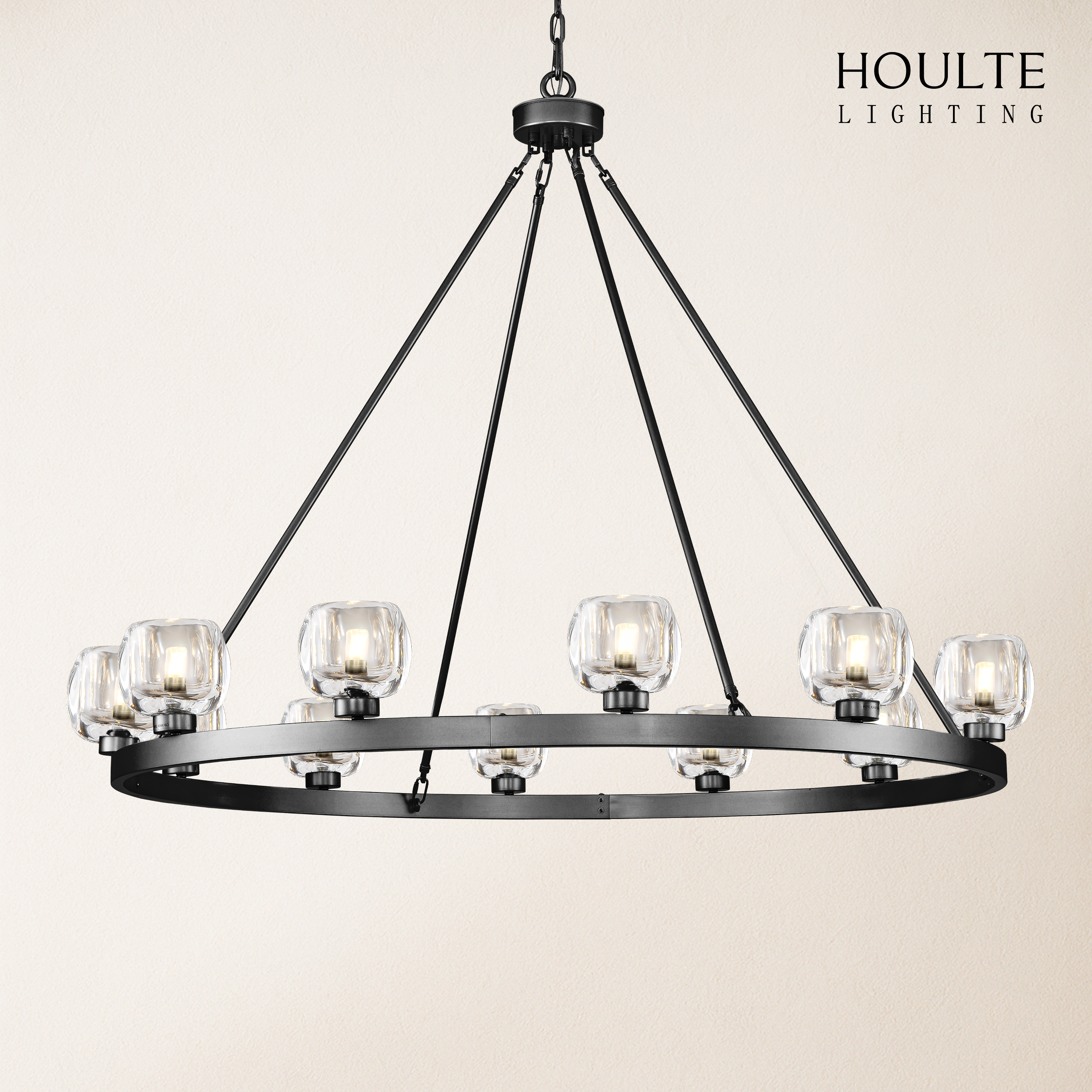 Vellum Round Chandelier 48"D