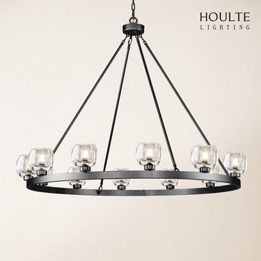 Vellum Round Chandelier 48"D