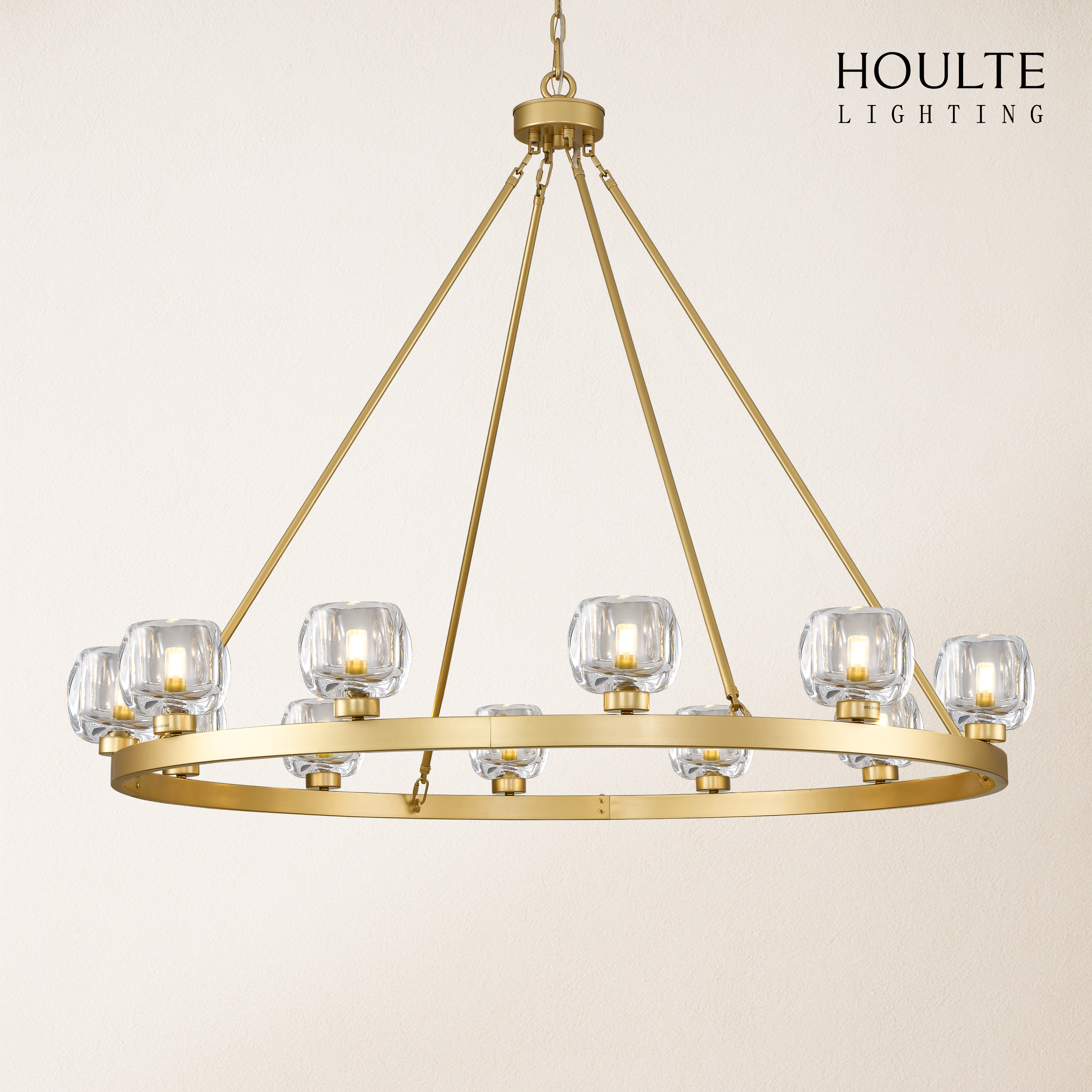 Vellum Round Chandelier 48"D