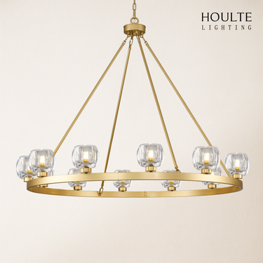 Vellum Round Chandelier 48"D