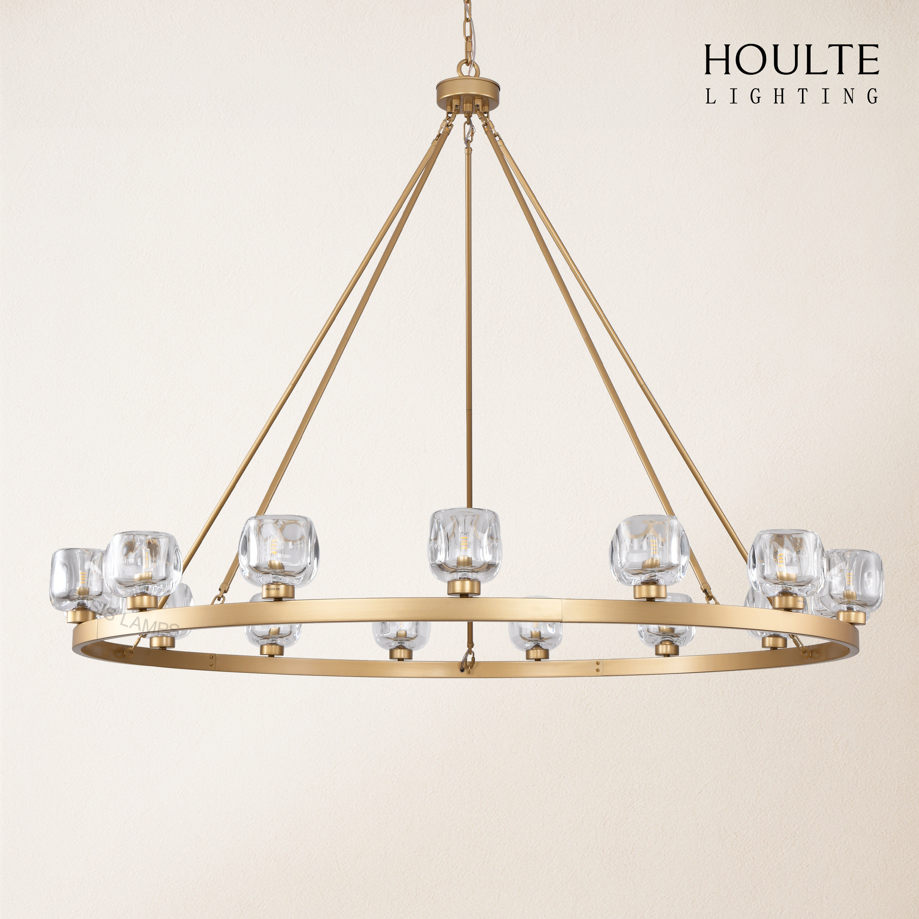 Vellum Round Chandelier 48"D