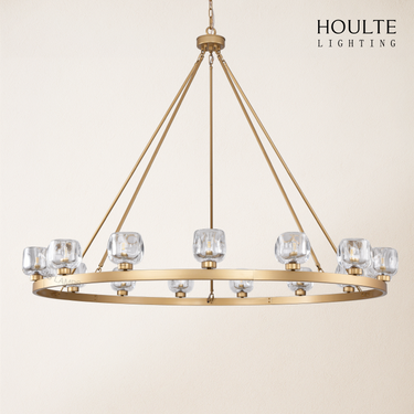 Vellum Round Chandelier 48"D