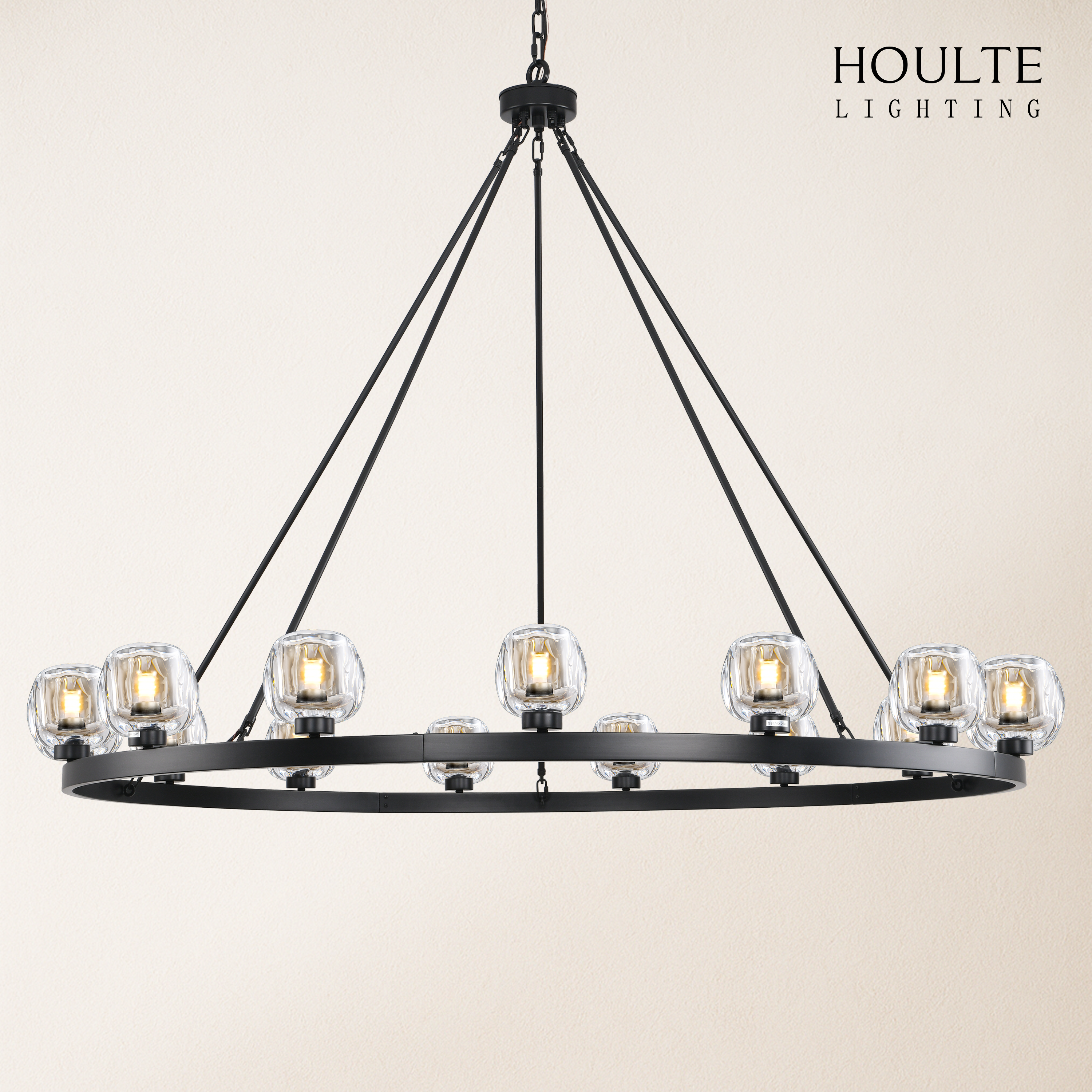 Vellum Round Chandelier 59"D