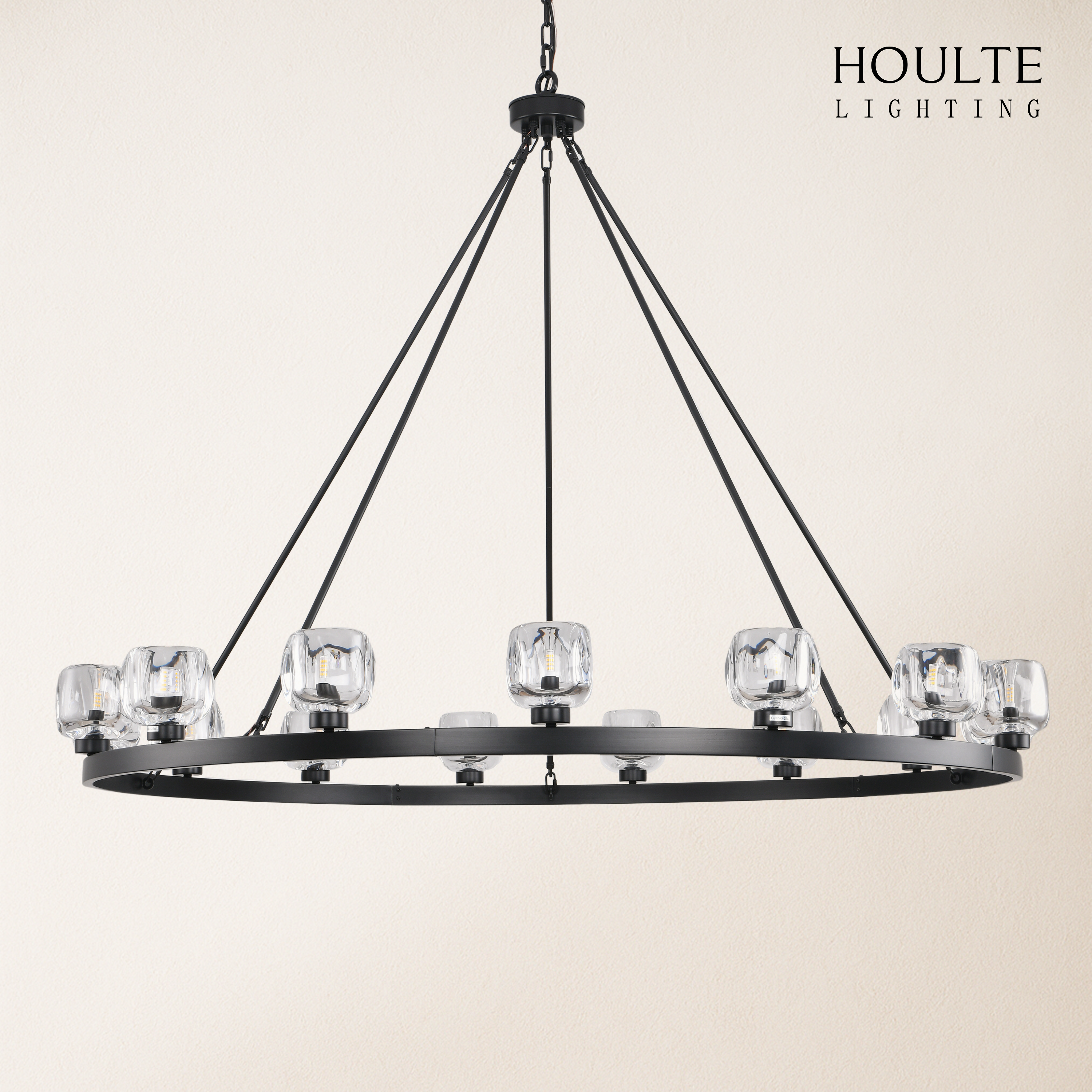 Vellum Round Chandelier 59"D