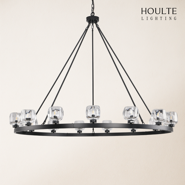 Vellum Round Chandelier 59"D