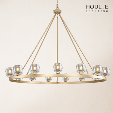 Vellum Round Chandelier 59"D