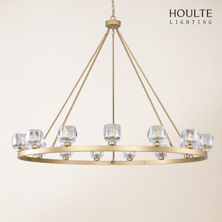 Vellum Round Chandelier 59"D