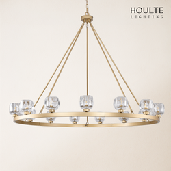 Vellum Crystal Round Chandelier 59