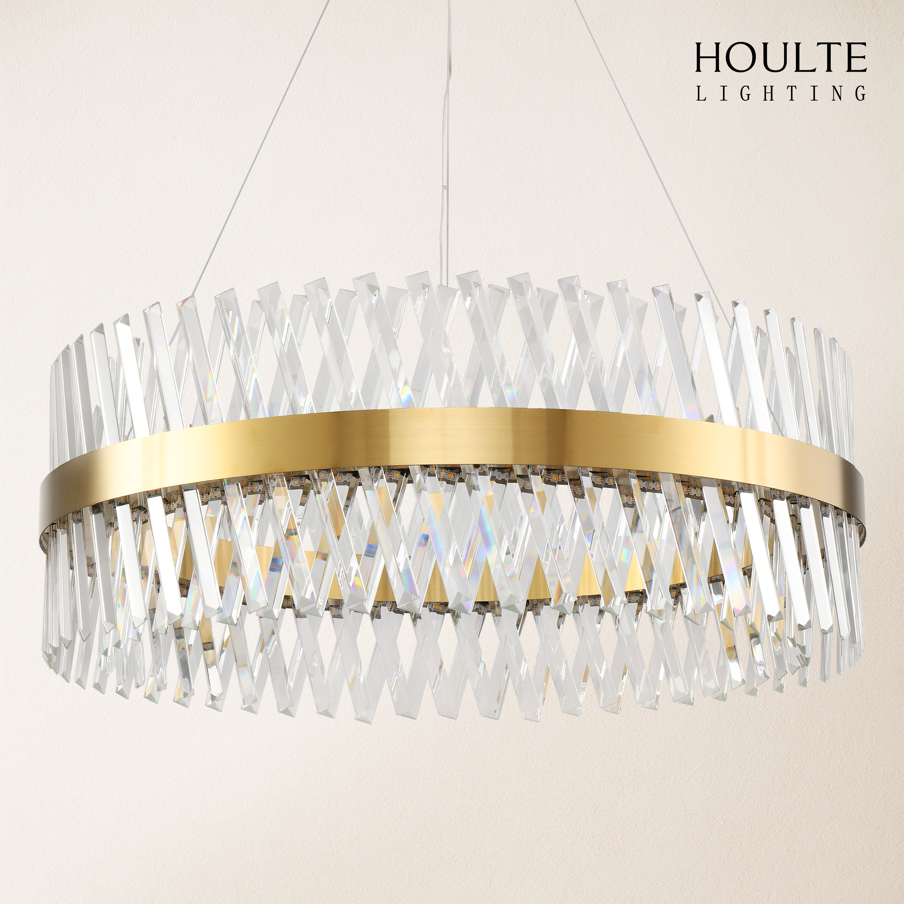 Vetro Prism Crystal 2-Tier Chandelier 31.5"L