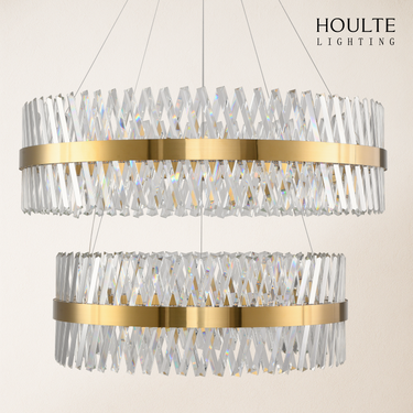Vetro Prism Crystal 2-Tier Chandelier 40" L