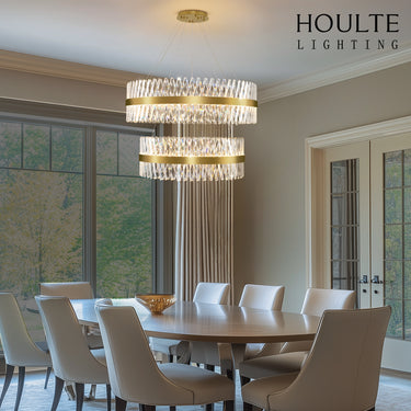 Vetro Prism Crystal 2-Tier Chandelier 40" L