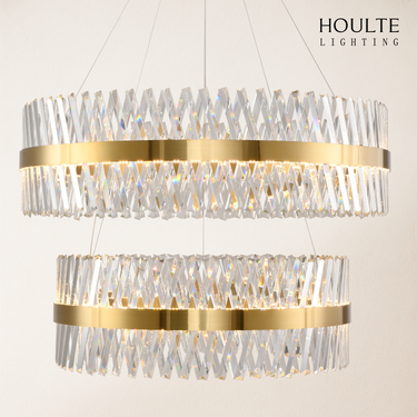 Vetro Prism Crystal 2-Tier Chandelier 40" L