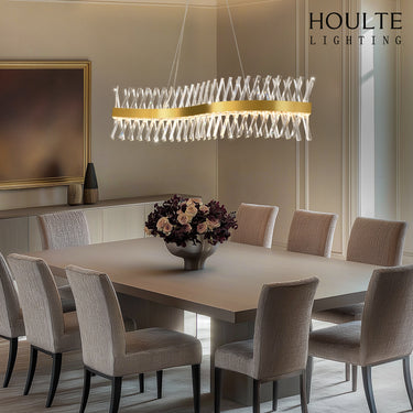 Vetro Prism Crystal Rectangular Chandelier 47"L