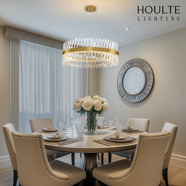 Vetro Prism Crystal Round Chandelier 23.6"D