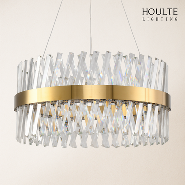 Vetro Prism Crystal Round Chandelier 23.6"D