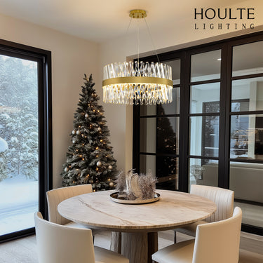 Vetro Prism Crystal Round Chandelier 23.6"D