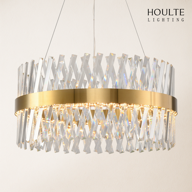 Vetro Prism Crystal Round Chandelier 23.6"D