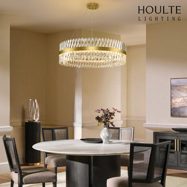 Vetro Prism Crystal Round Chandelier 40"D