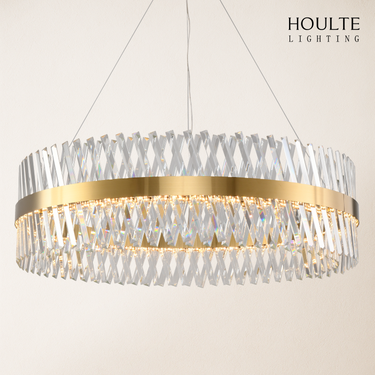 Vetro Prism Crystal Round Chandelier 40"D