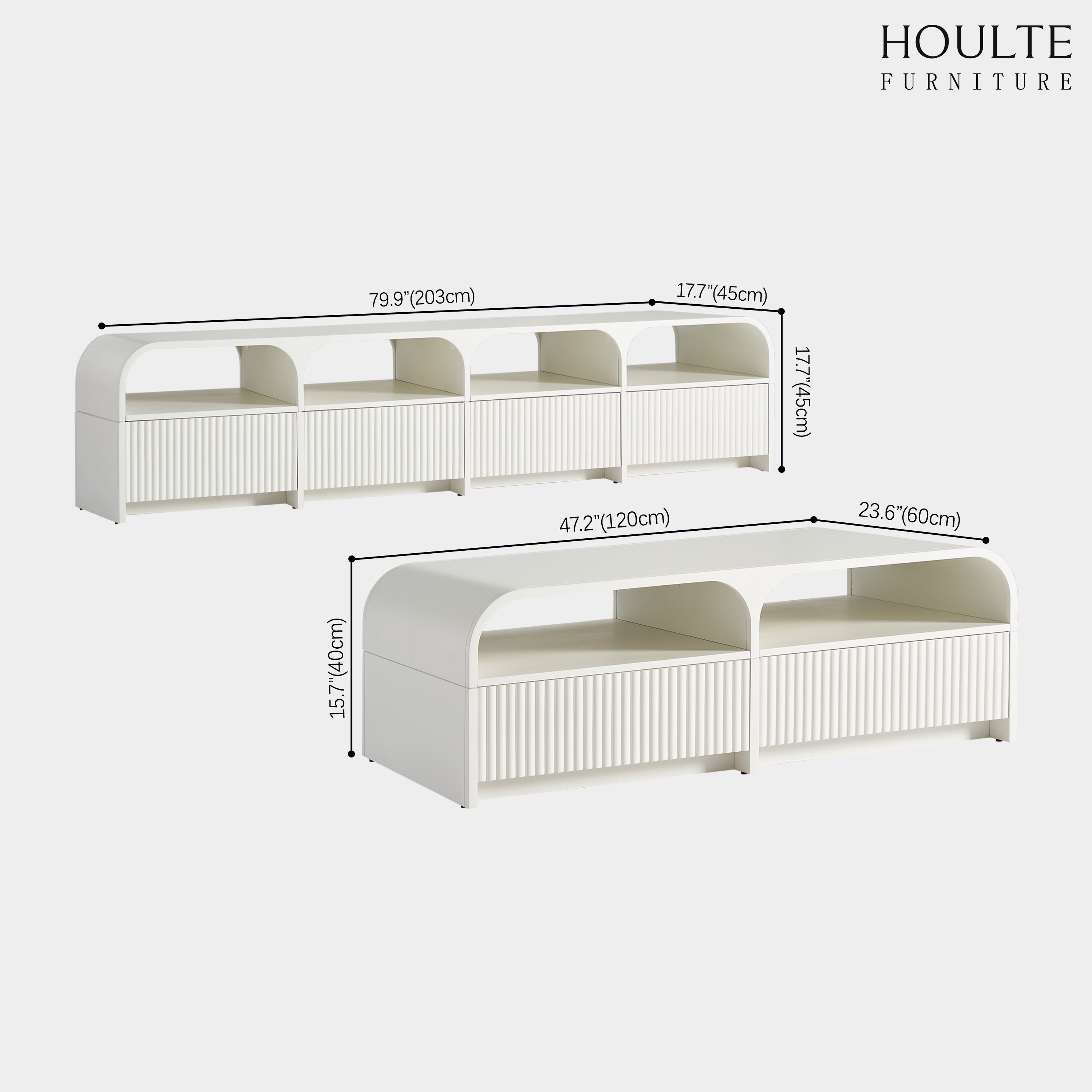 Naru Media Console and Coffee Table Set