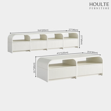 Naru Media Console and Coffee Table Set