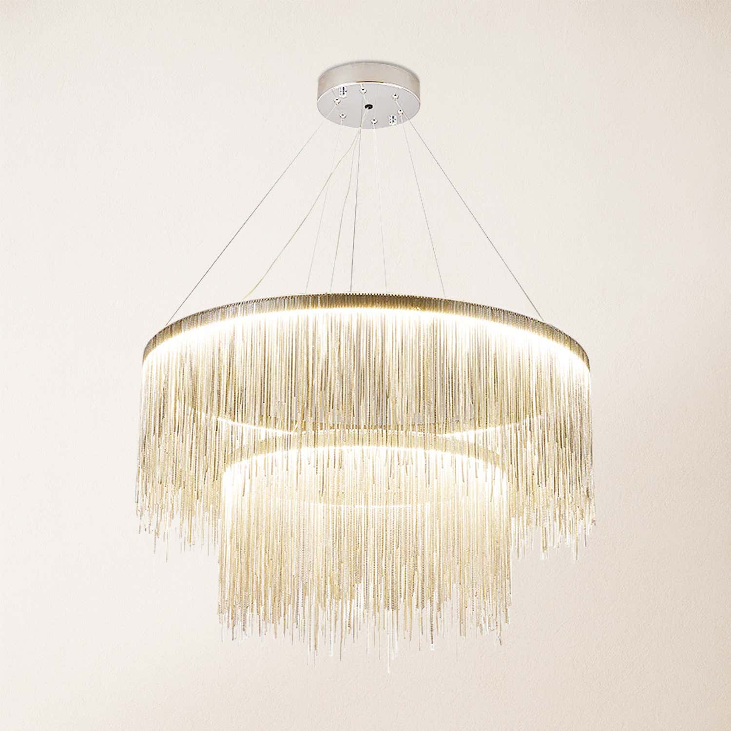 Teresa Cadena Steel Tassel Modern Chandelier 32"W