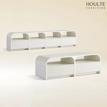 Naru Media Console and Coffee Table Set