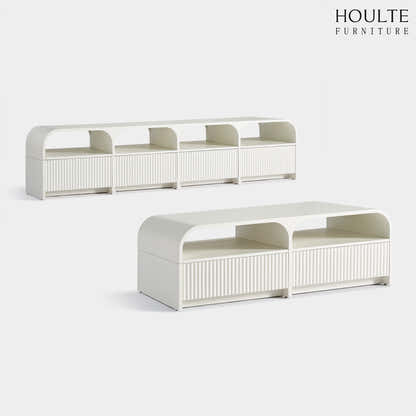 Naru Media Console and Coffee Table Set