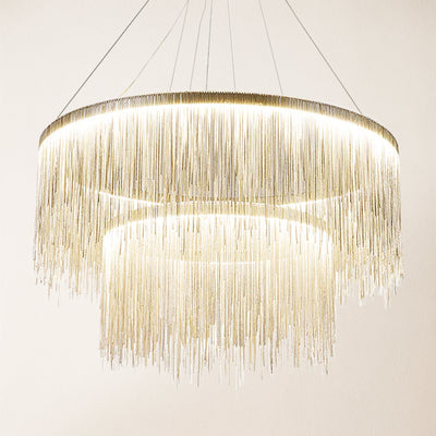 Teresa Cadena Steel Tassel Modern Chandelier 32"W