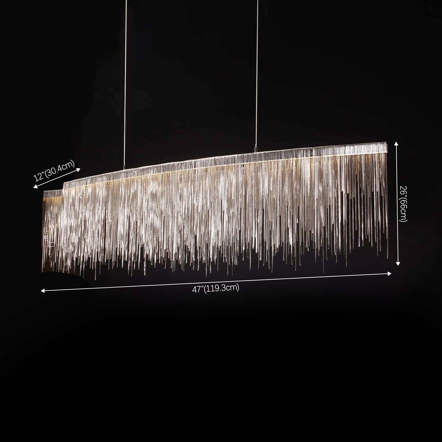 Teresa Cadena Metal Tassel Dining Room Light 47"W