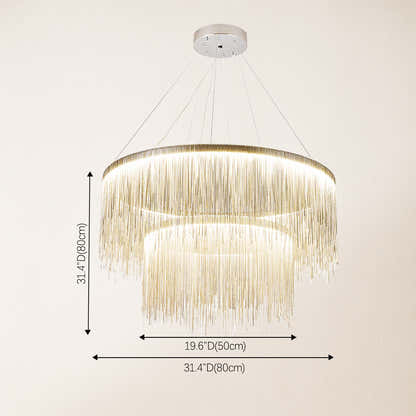 Teresa Cadena Steel Tassel Modern Chandelier 32"W