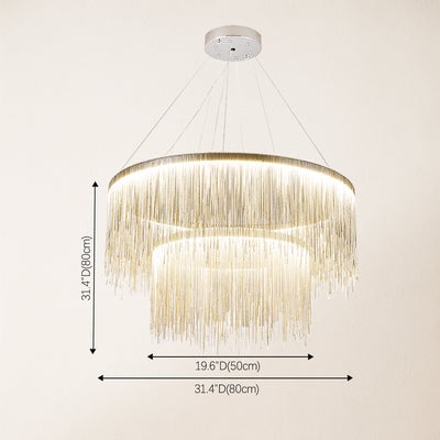 Teresa Cadena Steel Tassel Modern Chandelier 32"W