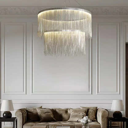 Teresa Cadena Steel Tassel Modern Chandelier 32"W