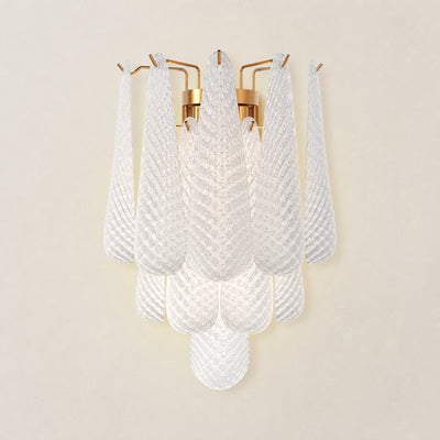 Veloria Glass Petaled Wall Sconce 12"W