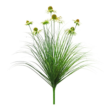 Artificial 8-Head Chrysanthemum Spray 5"H
