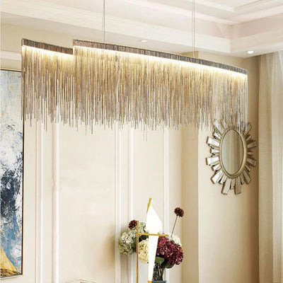 Teresa Cadena Metal Tassel Dining Room Light 47"W