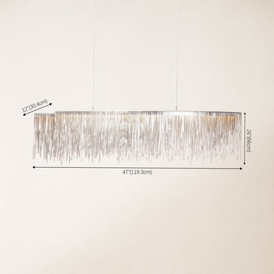 Teresa Cadena Metal Tassel Dining Room Light 47"W