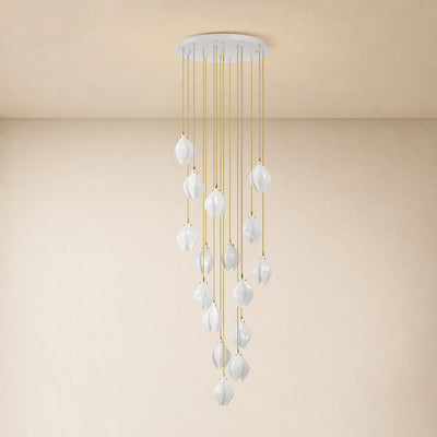 Veylune Ceramic Flower Cluster Chandelier 8"-48"D 