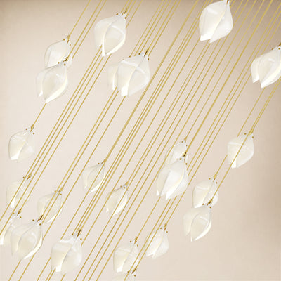 Veylune Ceramic Flower Cluster Chandelier 8"-48"D