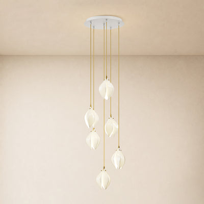 Veylune Ceramic Flower Cluster Chandelier 8"-48"D 